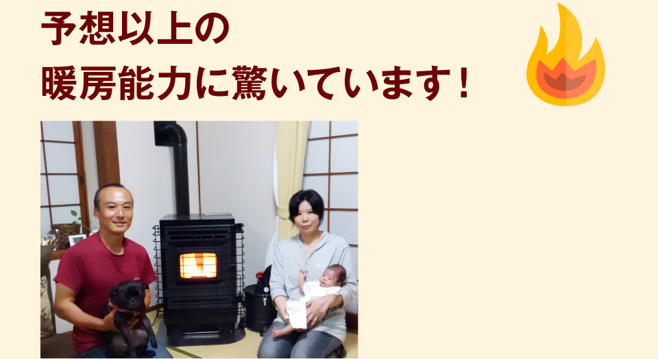 予想以上の暖房能力に驚いています！